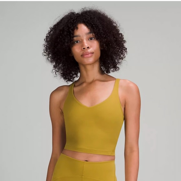 Lululemon Align Cropped Nulu Tank in Auric Gold Size 4 - Picture 1 of 9